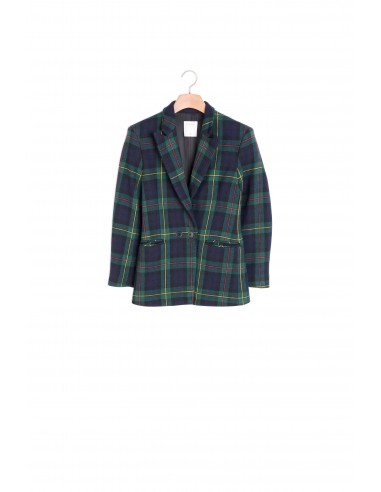 Veste imprimé tartan pas cheres