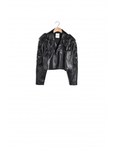 Blouson Cuir Noir les muscles