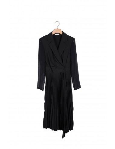 Robe bi-matière à manches longues vente chaude votre 