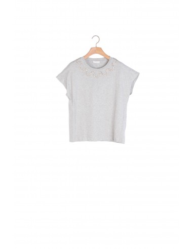 T-shirt sans manches avec strass shop